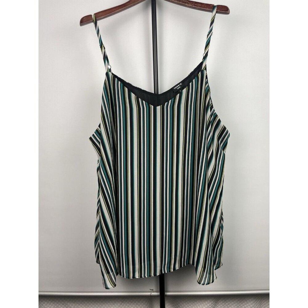 Torrid Sophie Multicolor Stripe‎ Sleeveless Flowy Blouse Top Size 4X